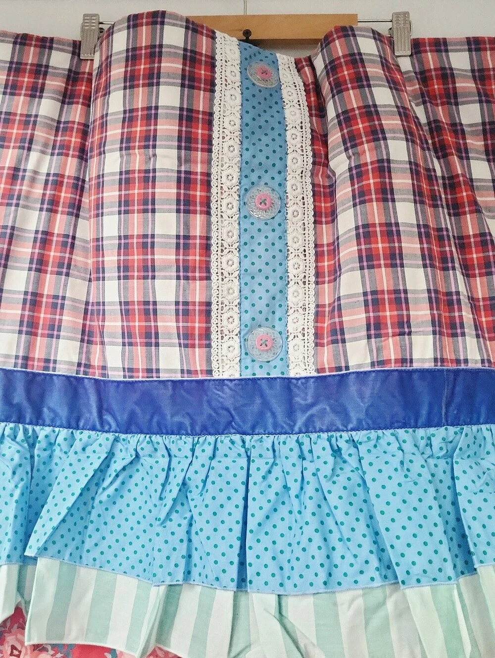 NWT Matilda Jane Bed Of Roses Cotton Floral Plaid Roll Up Sleeping Bag